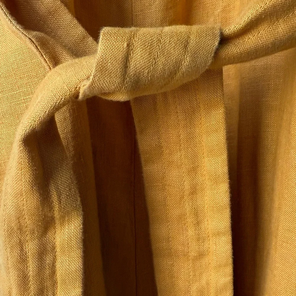 Everlane Marigold Square Neck Linen Jumpsuit Size 8 Belted